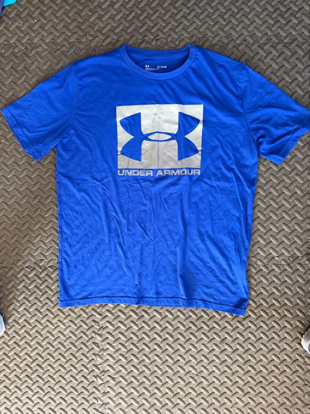 Under Armour Men's Bright Blue Logo Short Sleeve Tee